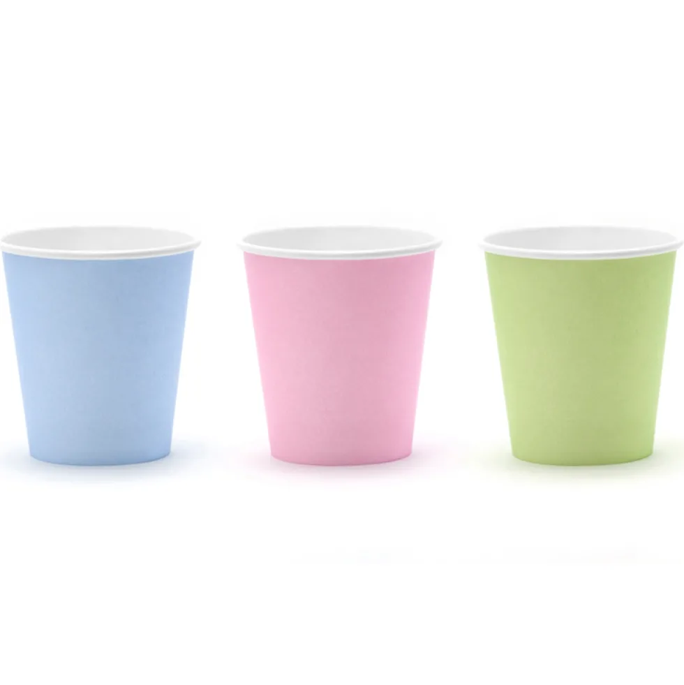Mix 6 Vasos Colores Pastel
