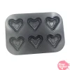 Molde de Acero para 6 Corazones