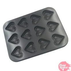 Molde de Acero para 12 Corazones