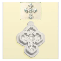 Molde de Silicona Cruz Perlada