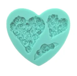 Molde de silicona Heart & Roses