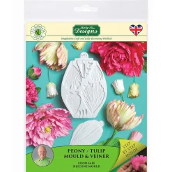 Molde de Silicona Peonia y Tulipán