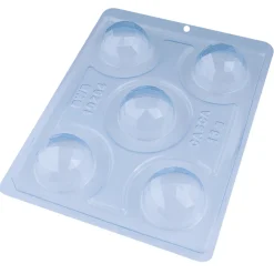 Molde para Chocolate Bombón Esfera Geométrica 5 Cav - Bwb
