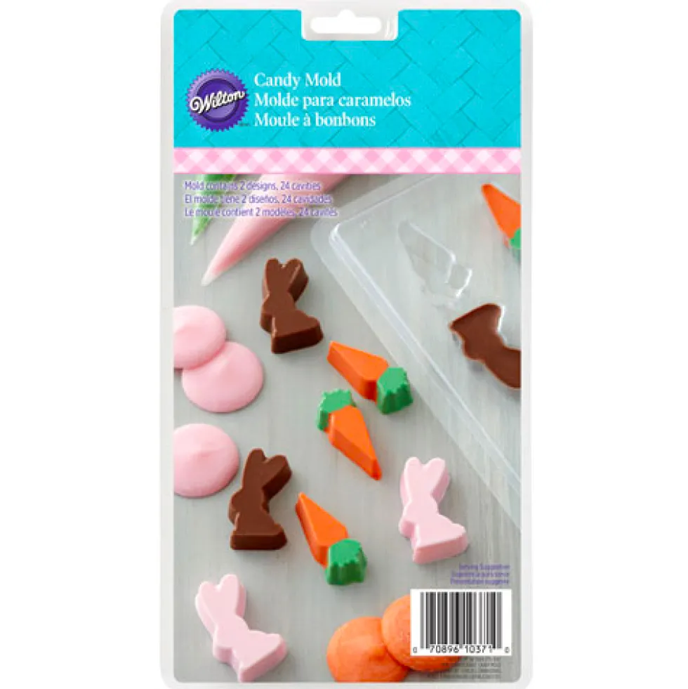 Molde para Chocolate Conejitos y Zanahorias