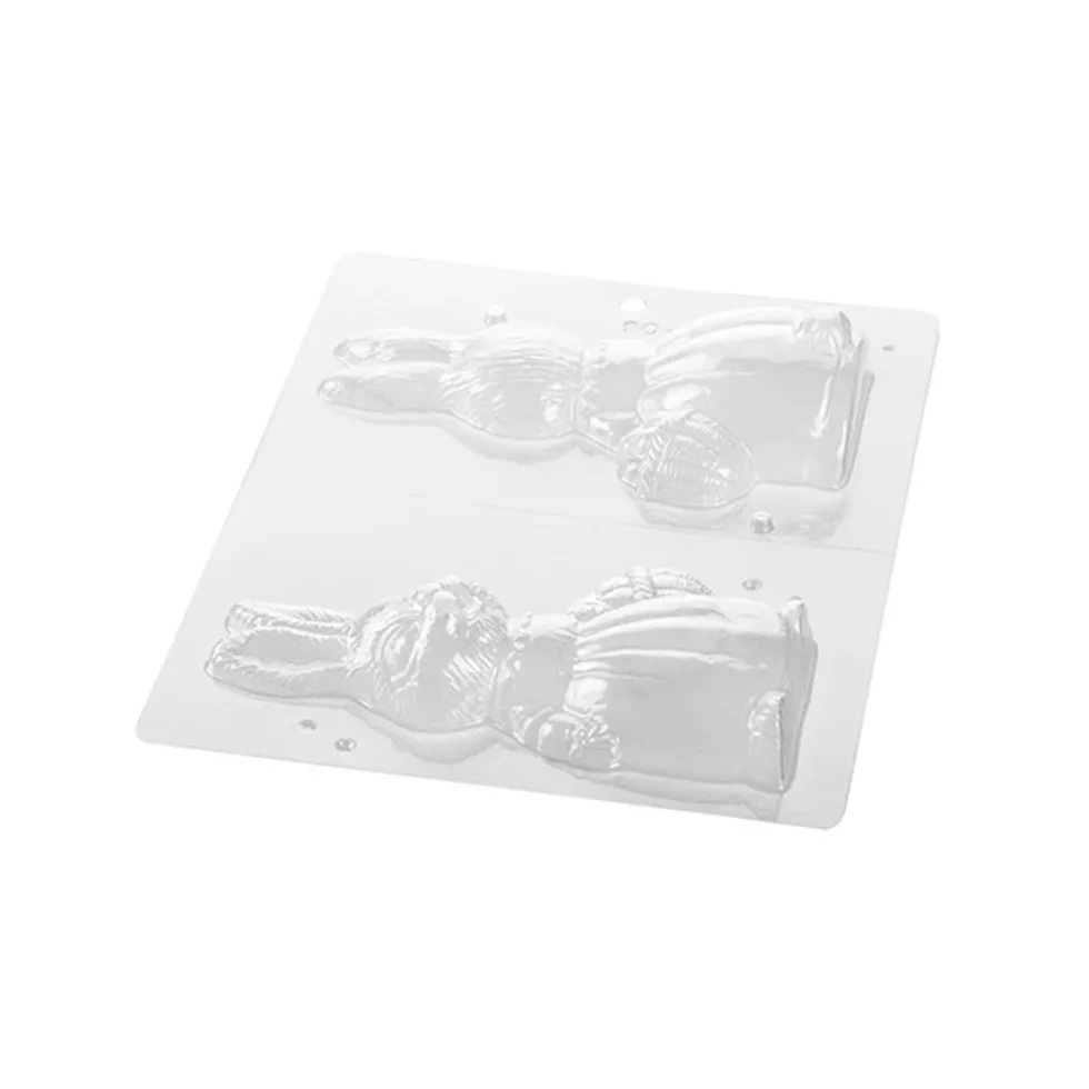 Molde para chocolate Conejo y cesta 3D