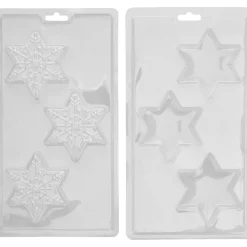 Molde para Chocolate Copo de Nieve 3D 6 cm 2 ud