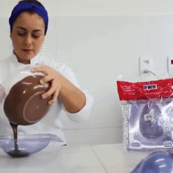 Molde para Chocolate Cubo Abierdo Alargado 6 Cav - Bwb