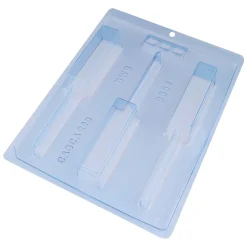 Molde para Chocolate Piruletas Cubo Rectangulares 3 Cav - Bwb