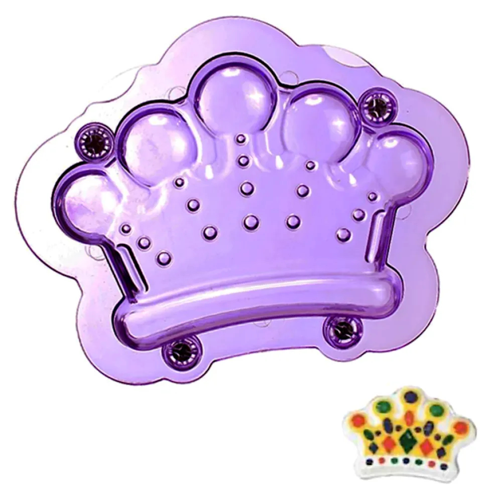Molde policarbonato para chocolate corona 3D