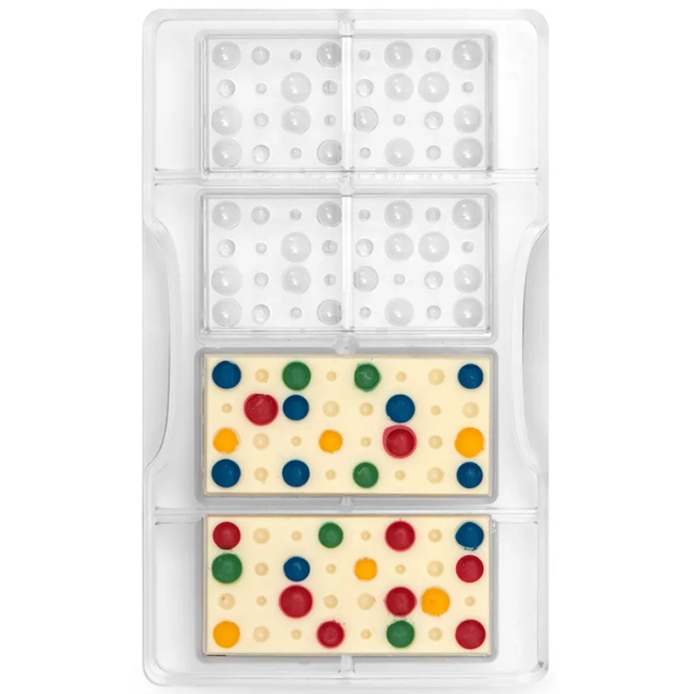 Molde Policarbonato para Chocolate Tableta con Burbujas