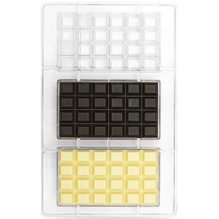 Molde Policarbonato Tabletas de Chocolate Clásicas