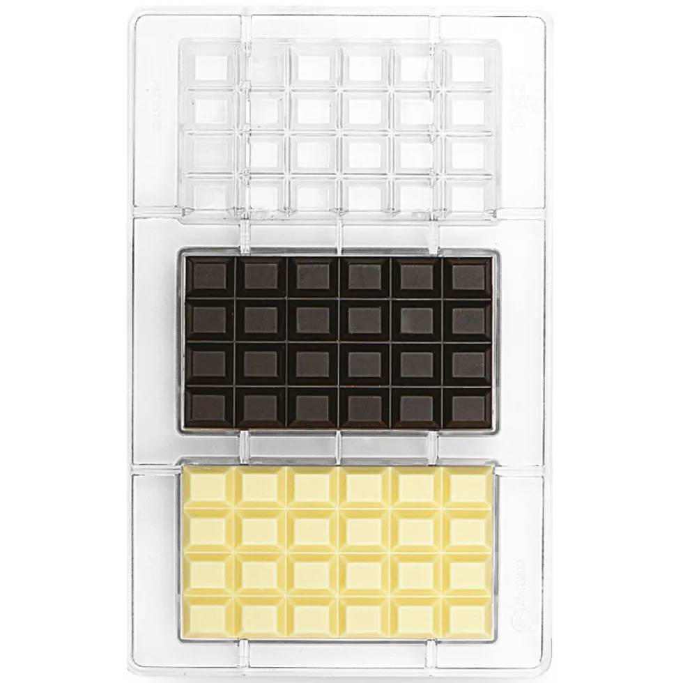 Molde Policarbonato Tabletas de Chocolate Clásicas
