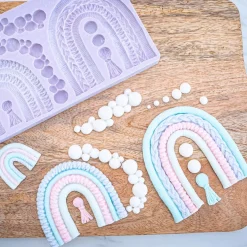 Molde Silicona Arcoiris Macrame - Karen Davies