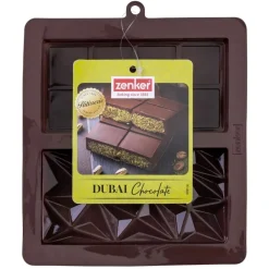 Molde Silicona Doble Tableta Chocolate Dubai - Zenker