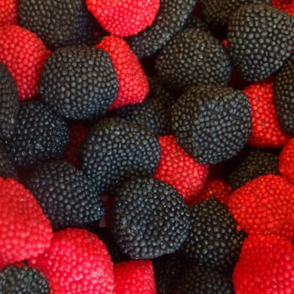 Moras de Gominola Rojas y Negras 1 Kg - Fini