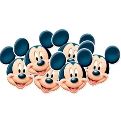 Máscaras de Cartón Mickey Mouse 6 ud