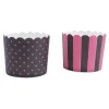 Muffin Wrapper Black & Pink 12 ud