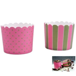 Muffin Wrapper Pink & Green