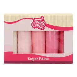 Multipack Fondant Tonos Rosas 5 x 100 gr - Funcakes