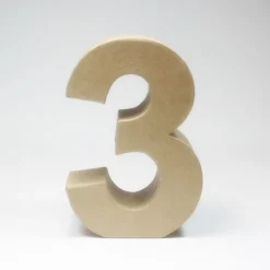 Número 3 de Cartón 17cm