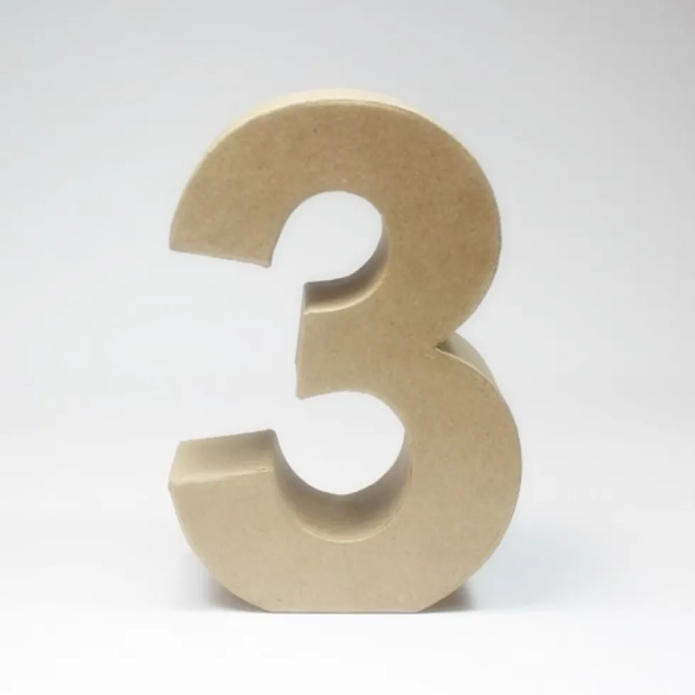 Número 3 de Cartón 17cm