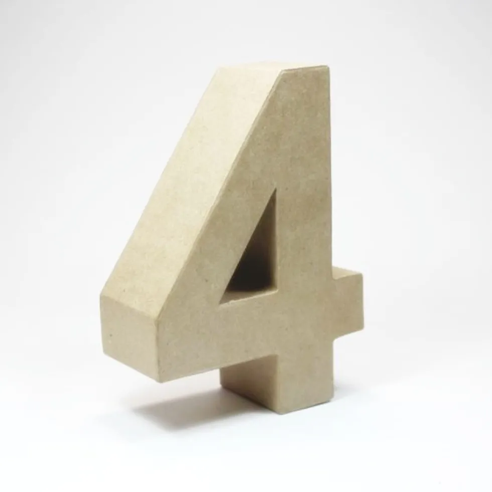 Número 4 de Cartón 17cm