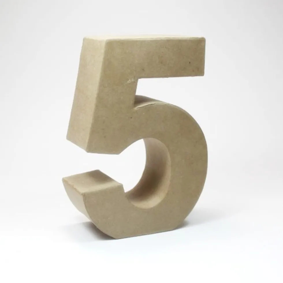 Número 5 de Cartón 17cm