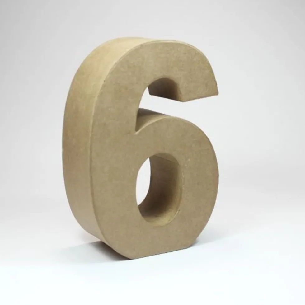 Número 6 de Cartón 17cm