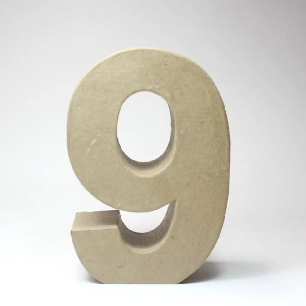 Número 9 de Cartón 17cm