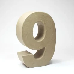 Número 9 de Cartón 17cm
