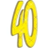 Número Decorativo 40 Años 180 cm