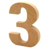 Número 3 de madera 12cm
