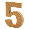 Número 5 de madera 12cm