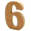 Número 6 de madera 12cm