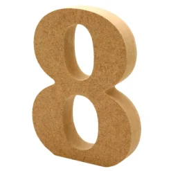 Número 8 de madera 12cm