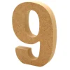 Número 9 de madera 12cm