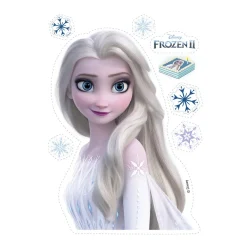 Oblea para Tarta Silueta Frozen 13,5 cm x 18,5 cm