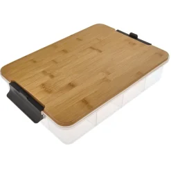 Organizador de Snacks con Tapa de Bambú – 11 Compartimentos
