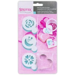 Pack Corazones con Stencils y Cortador