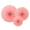Pack de 3 Abanicos de Papel Rosas
