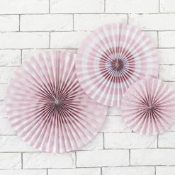 Pack de 3 Abanicos de Papel Rosas con Estampados
