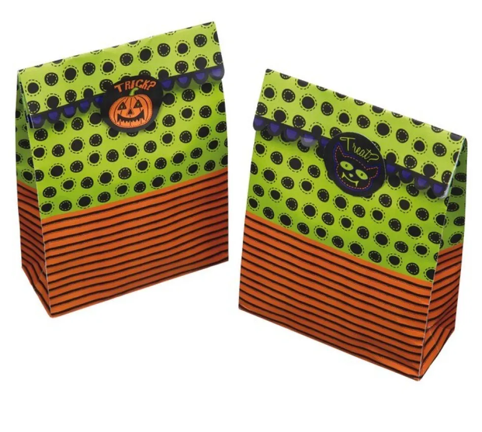 Pack de 8 Bolsas de Halloween con Adhesivos