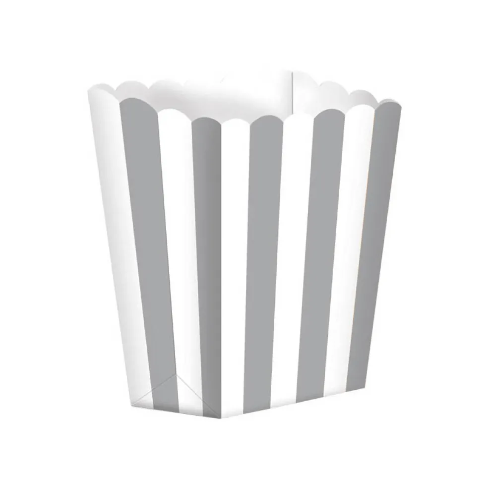 Pack de 5 Cajas para Palomitas Grises y Blancas