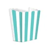 Pack de 5 Cajas para Palomitas Turquesas y Blancas