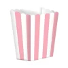 Pack de 5 cajitas para palomitas rosas y blancas