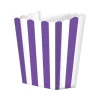 Pack de 5 cajitas para palomitas violetas y blancas