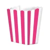 Pack de 5 cajitas para palomitas fucsias y blancas