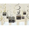 Pack de 12 decoraciones colgantes Hollywood