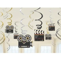 Pack de 12 decoraciones colgantes Hollywood