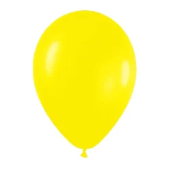Pack de 12 Globos Amarillo Mate 30 cm
